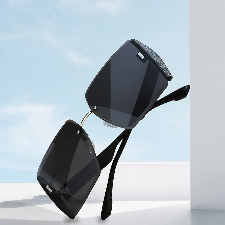 Effortless Elegance Square Rimless Cut Edge Fashion Sunglasses Your Summer Style Essential