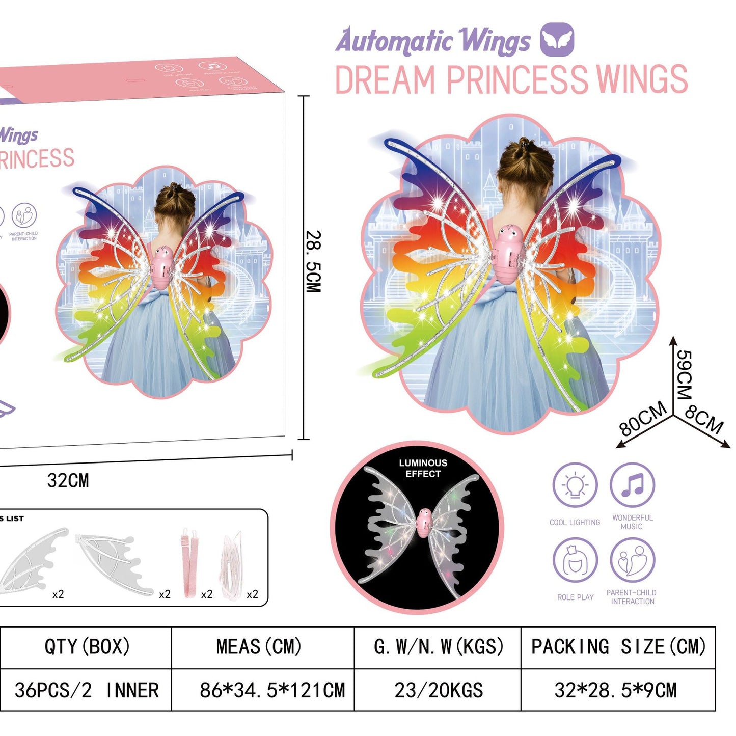 Enchanting Elegance Baby Girl Fairy Wings Ideal for Birthdays Weddings Christmas and Halloween Celebrations