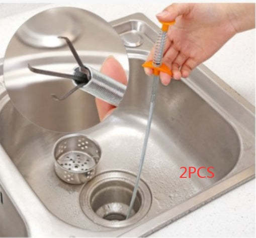 Efficient Drain Cleaning 60CM Sewer Dredger Spring Pipe Dredging Tool Essential Household Kitchen Gadget for Unclogging Drains