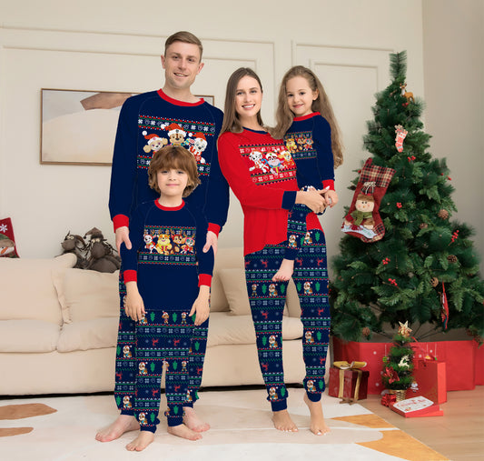 Cozy Christmas Cheer Matching Family Deer Pajamas in Plaid for Holiday Sleepwear