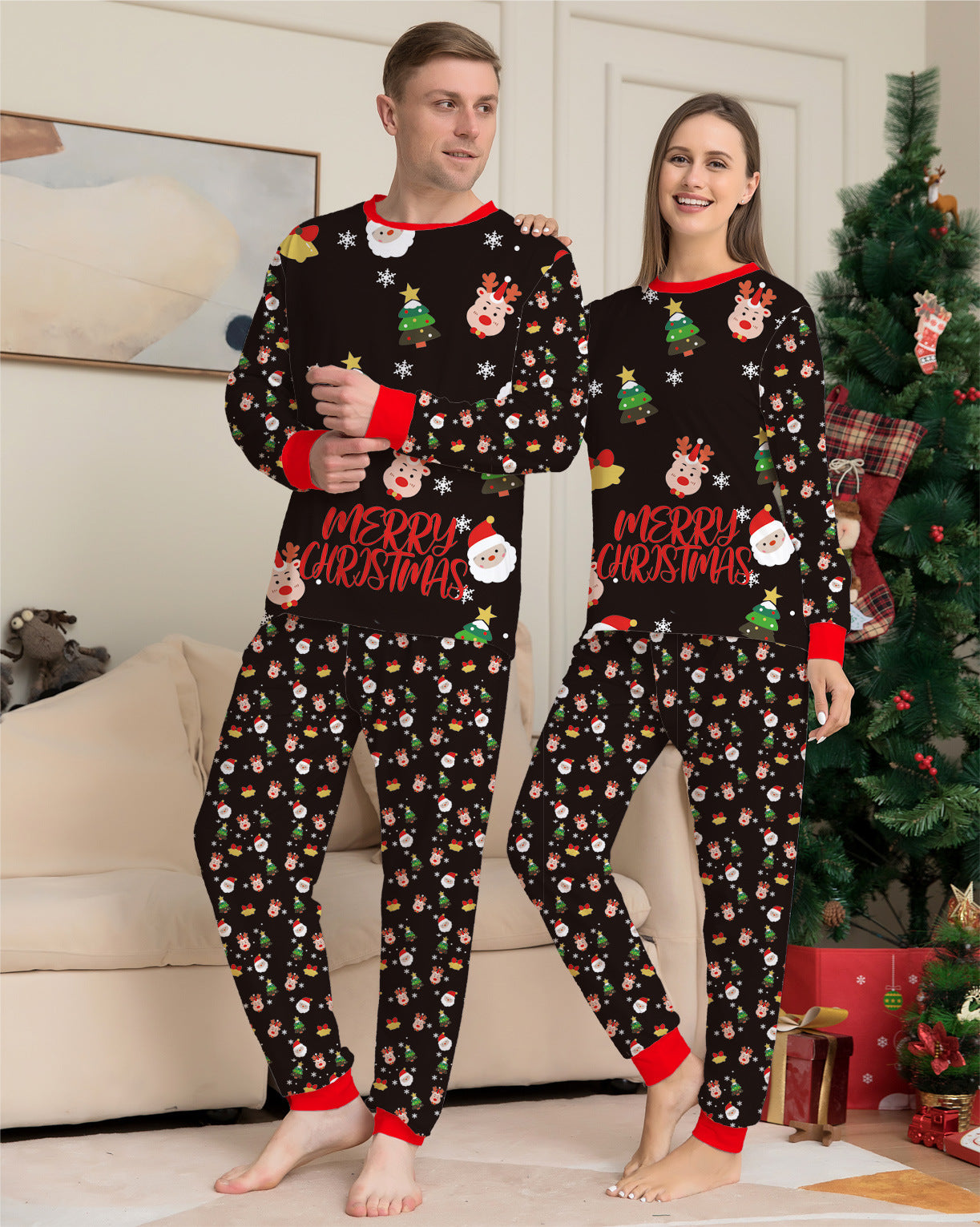 Festive Family Vibes Christmas Matching Pajamas Set for the Whole Family Perfect for Cozy Xmas Sleepwear