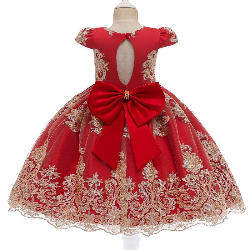 Elevate style of your Child with our Exquisite Children Princess Skirt Pompadour Dress Perfect for Any Special Occasion