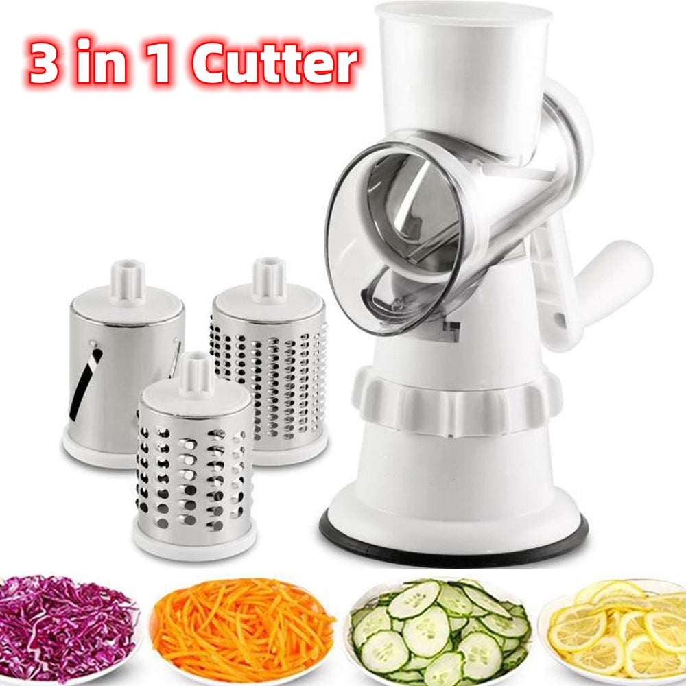 Master Your Kitchen 3 in 1 Manual Grater and Vegetable Slicer Versatile Culinary Essential