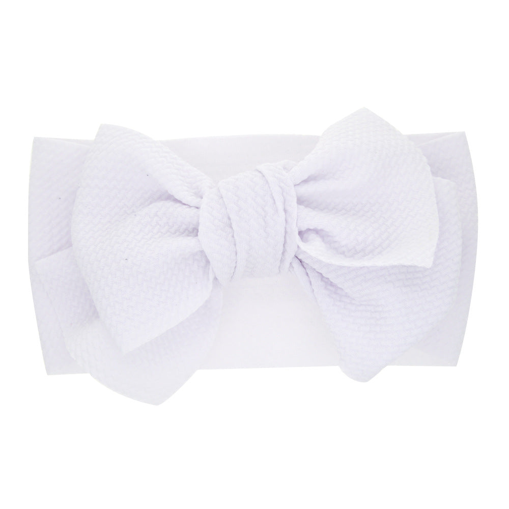 Adorable Elegance Newborn Baby Solid Colored Bow Headband for Timeless Cuteness