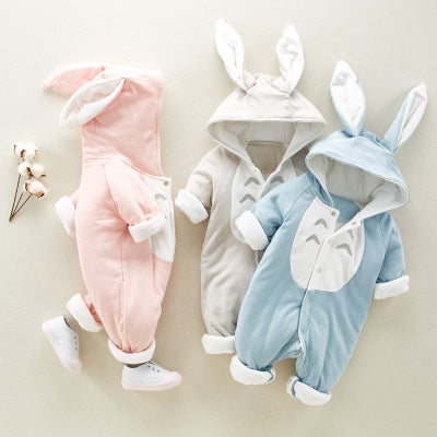 Summit Snuggles Chinchilla Hooded Cotton Padded Baby Romper