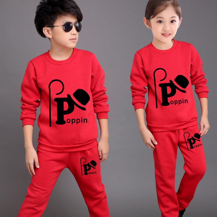 Stay Stylish Year Round Discover Our New Autumn Children Clothing Suit Featuring Korean Style Two Piece Sports Suit for Boys and Girls