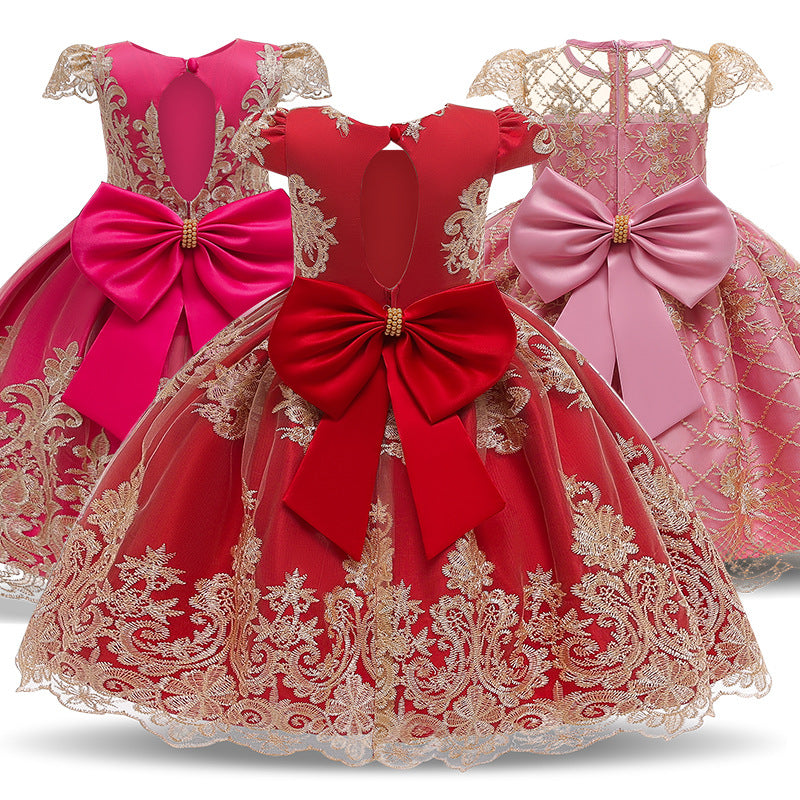 Elevate style of your Child with our Exquisite Children Princess Skirt Pompadour Dress Perfect for Any Special Occasion