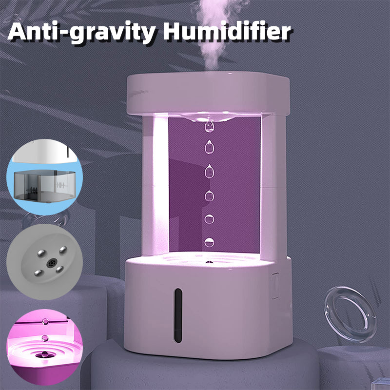 Creative Anti-gravity Water Drop Humidifier with 580ML Tank