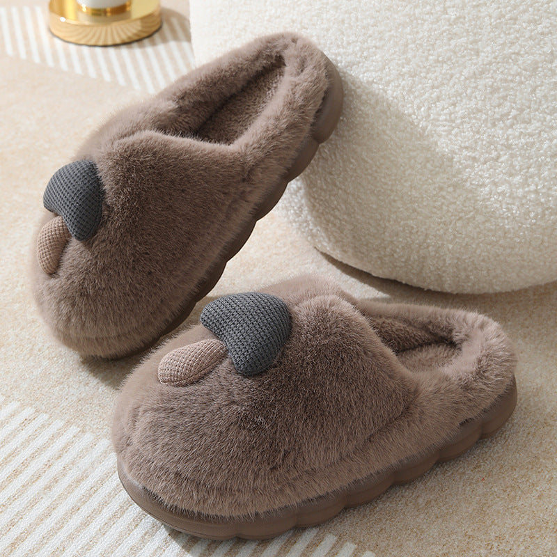 Cozy Thick-Soled Plush Women's Slipper for Autumn/Winter