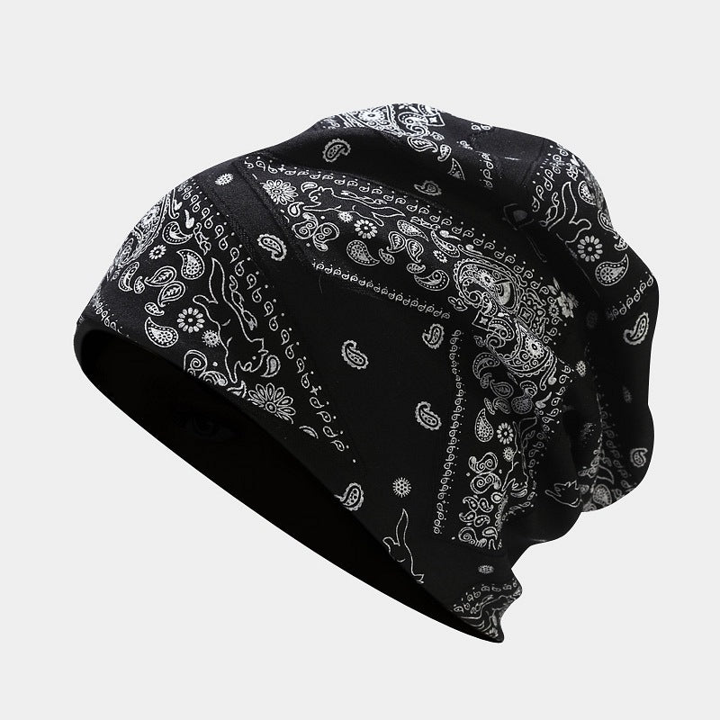 Paisley Pattern Winter Cap: Windproof Pullover Hat for Men and Women