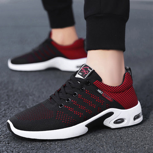 Striped Mesh Sneakers for Men Fashionable Lightweight and Breathable for Outdoor Sports