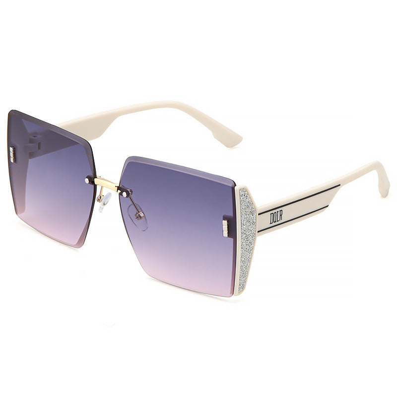 Effortless Elegance Square Rimless Cut Edge Fashion Sunglasses Your Summer Style Essential