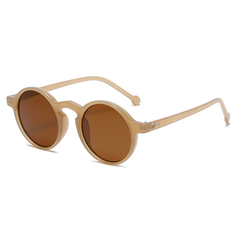 Classic Charm Small Round Frame All Match UV Protection Sunglasses for Timeless Style