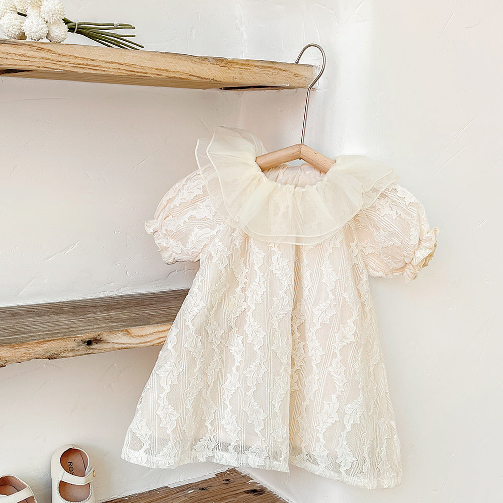 Fashionable Personality Two-layer Wrap Shirt Baby Dress