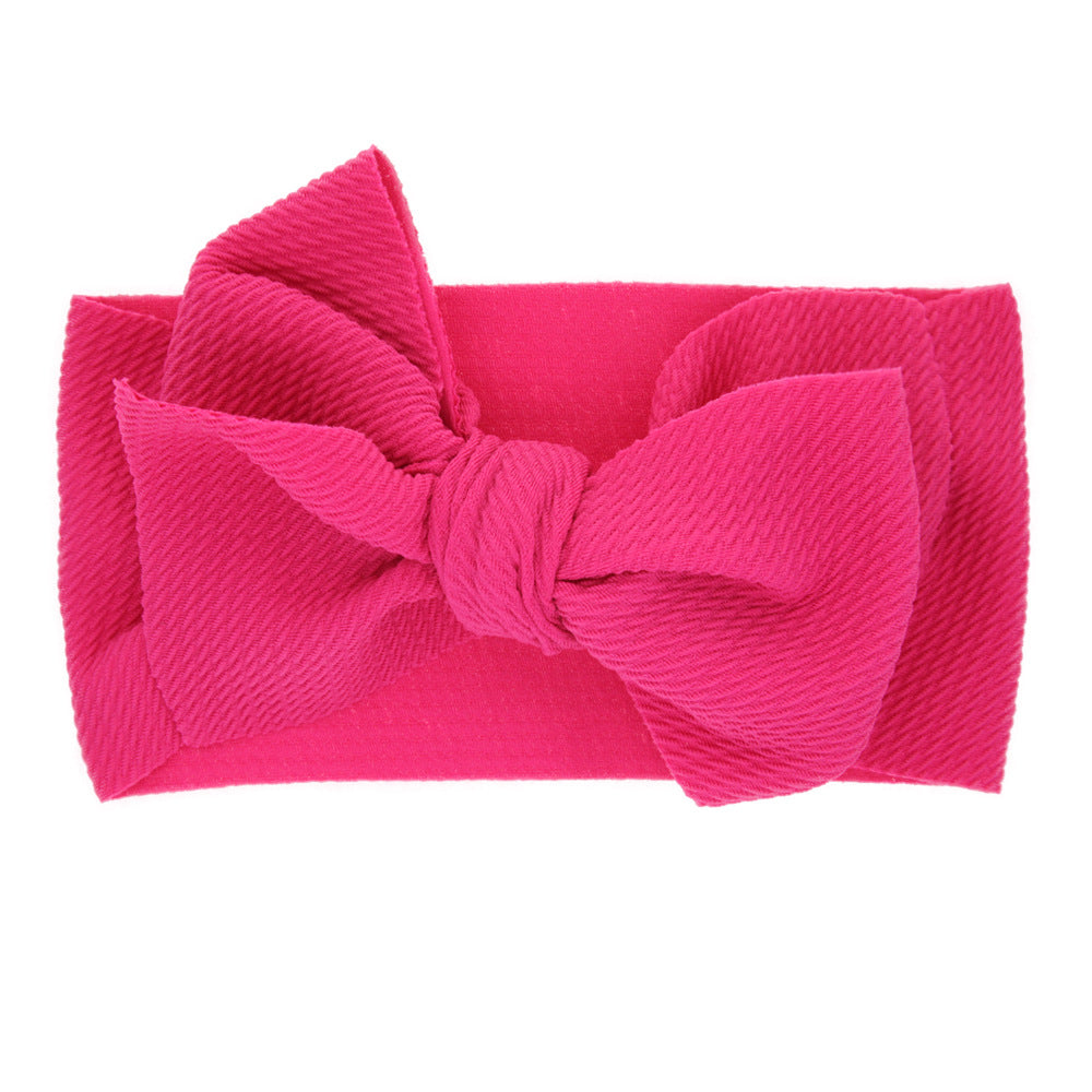 Adorable Elegance Newborn Baby Solid Colored Bow Headband for Timeless Cuteness