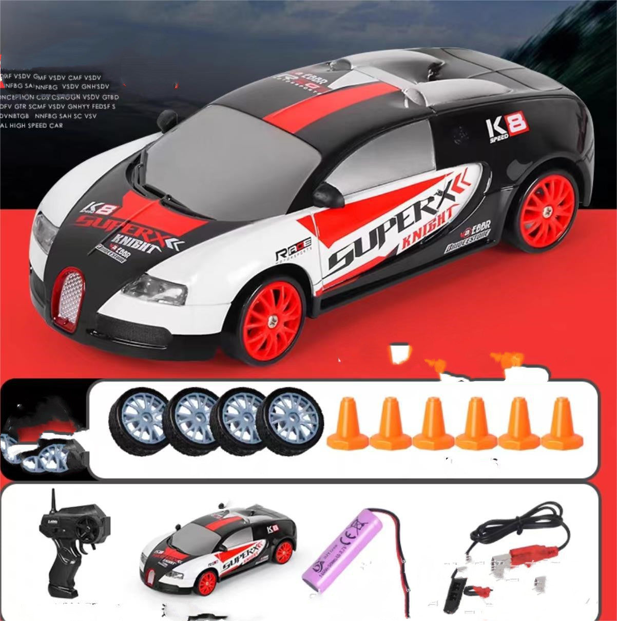 4WD 2.4G RC Drift Car Remote Control GTR AE86 Model Racing Toy for Kids