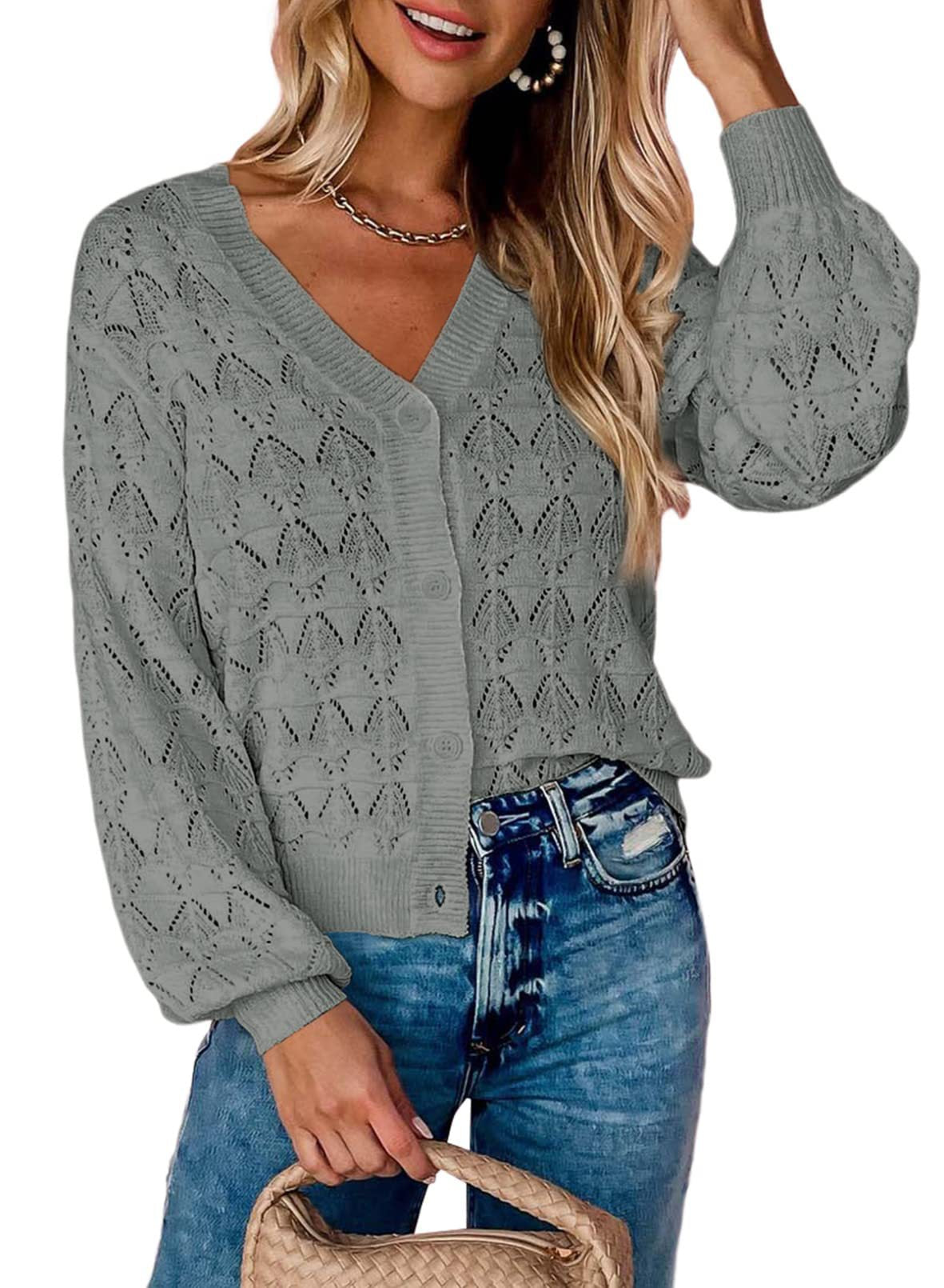 Short Cardigan Knitted Sweater for Women - Autumn/Winter