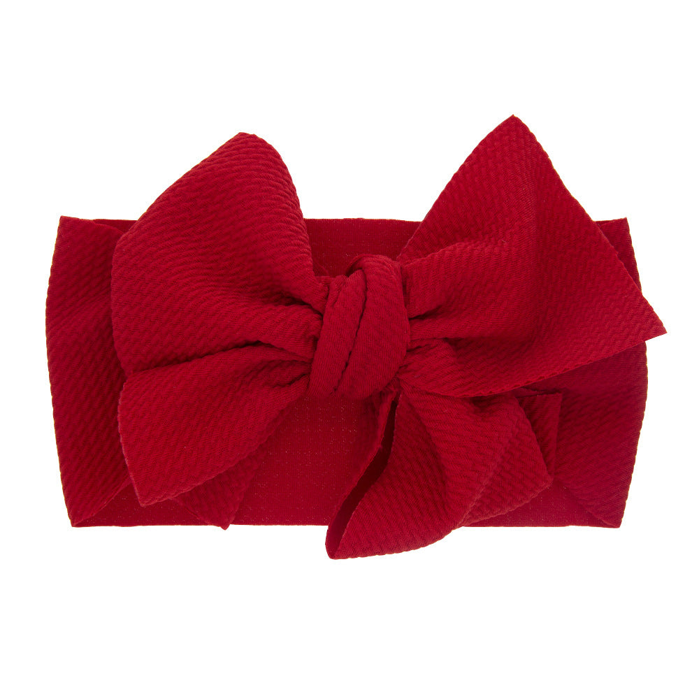 Adorable Elegance Newborn Baby Solid Colored Bow Headband for Timeless Cuteness