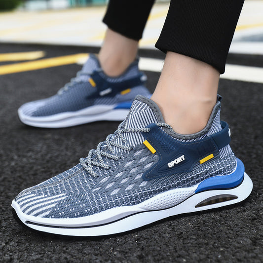 Plaid Mesh Sneakers Men Lightweight and Breathable Casual Sports Shoes