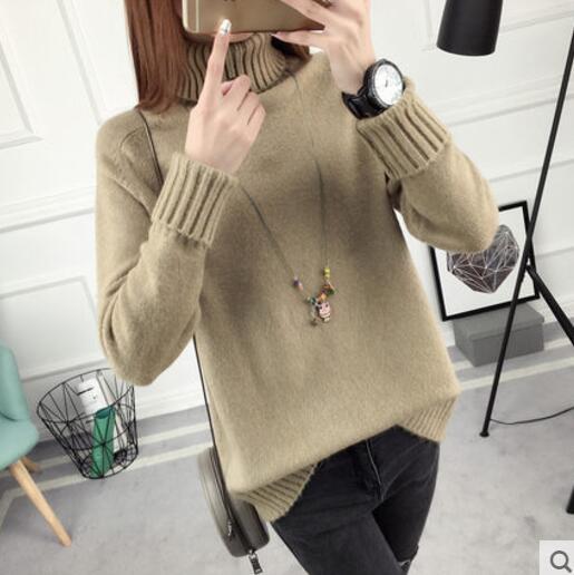 Korean-Style White Wool Jumper: Winter Fashion for Women