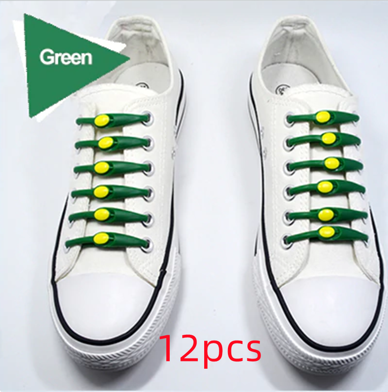 Easy Fit Silicone Horn Shaped Shoelaces Elastic and Available in Multiple Sizes