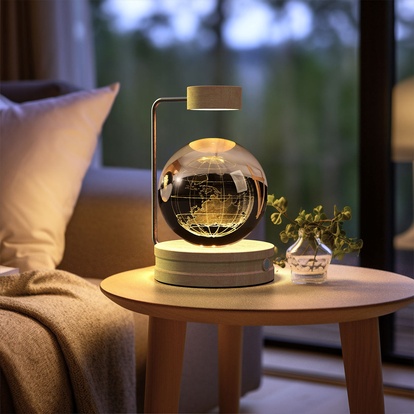 Enchanting Cosmic Dinosaur Crystal Ball Indoor Night Light USB Powered Warm Bedside Lamp Perfect Birthday Gift for a Magical Night