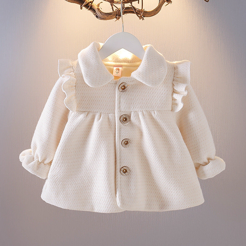 Cuddly Elegance Baby Adorable Plus Velvet Coat for Cozy Winter Warmth and Irresistible Cuteness