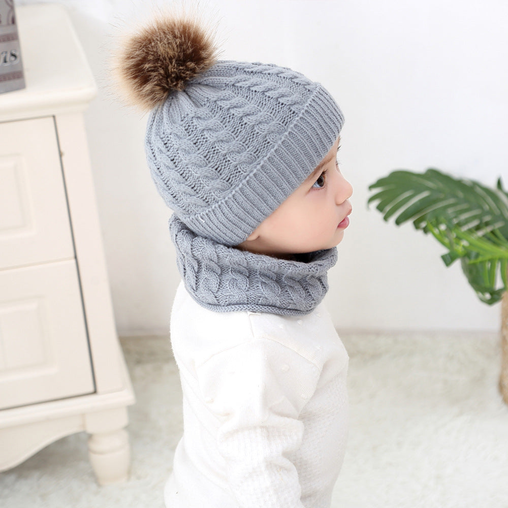 Winter Warmth Baby Woolen Cap for Toddlers Knitted Wool Hat for Boys and Girls