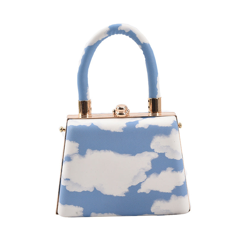 Landscape Charm Printed Sweet Mini Handbag for Shoulder Messenger Style