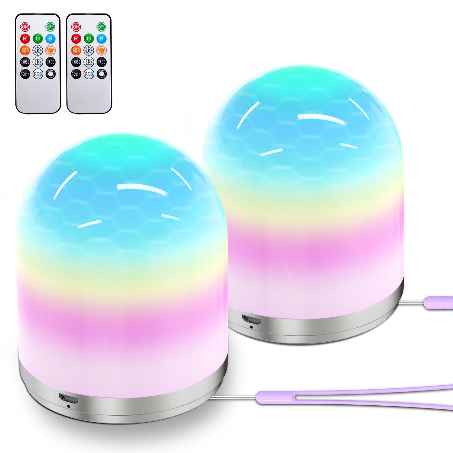 With Remote Control RGB Night Light LED Colorful Color Changing Multi-function