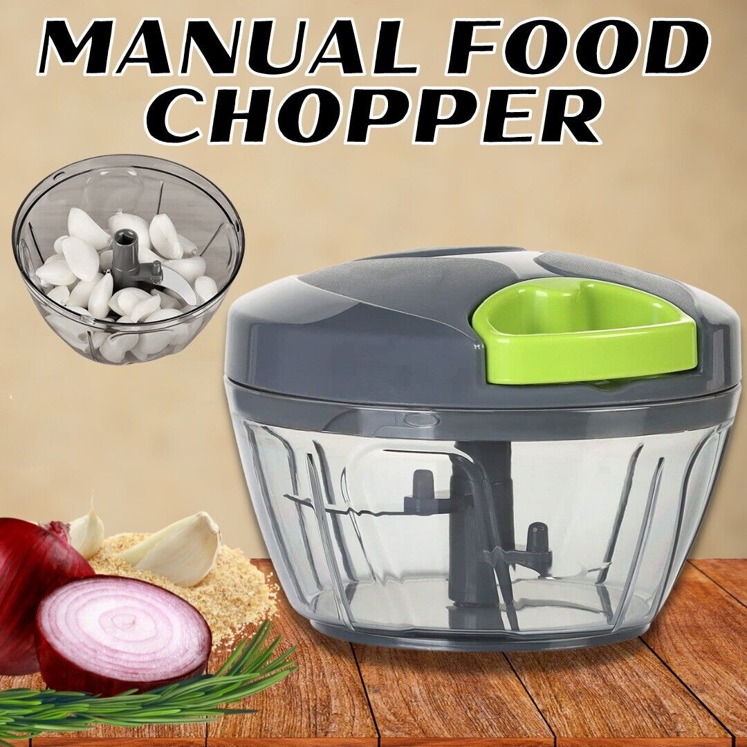 Manual Food Chopper and Vegetable Cutter: Versatile Kitchen Tool for Fruits, Nuts, and More