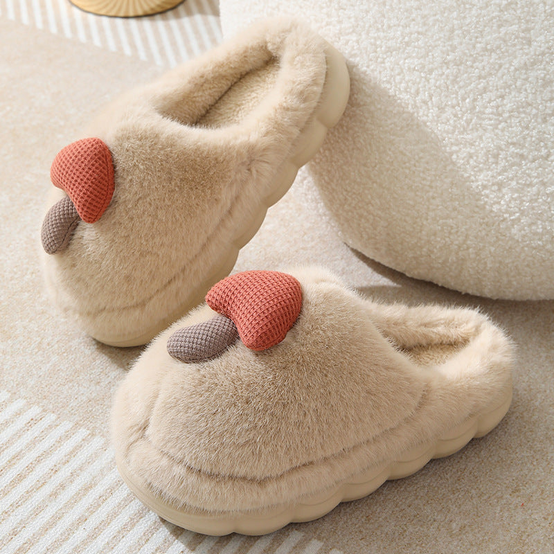 Cozy Thick-Soled Plush Women's Slipper for Autumn/Winter