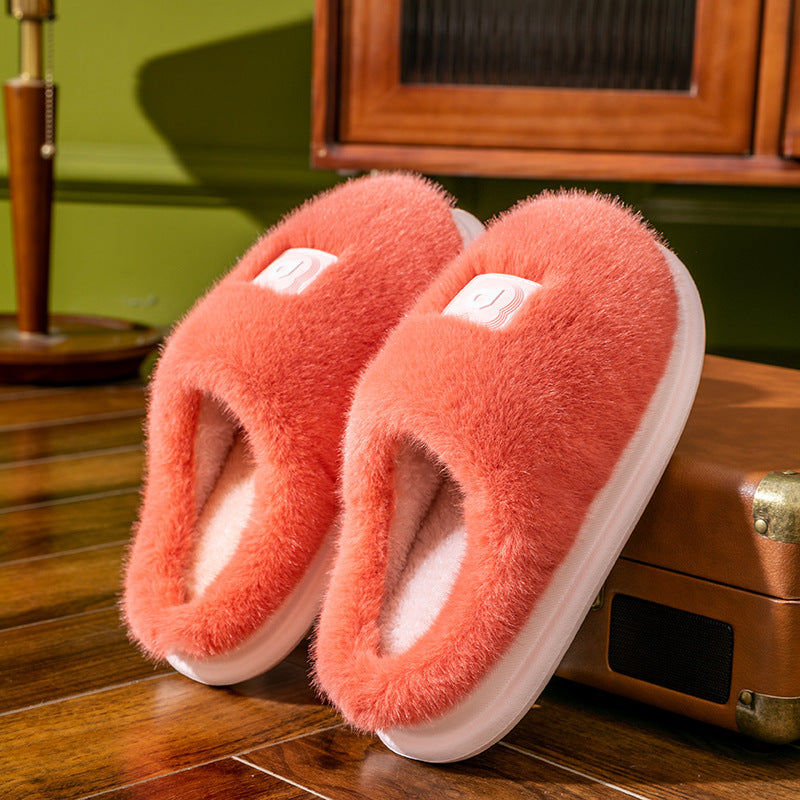 Soft Furry Plush Slippers for Women - Winter Comfort