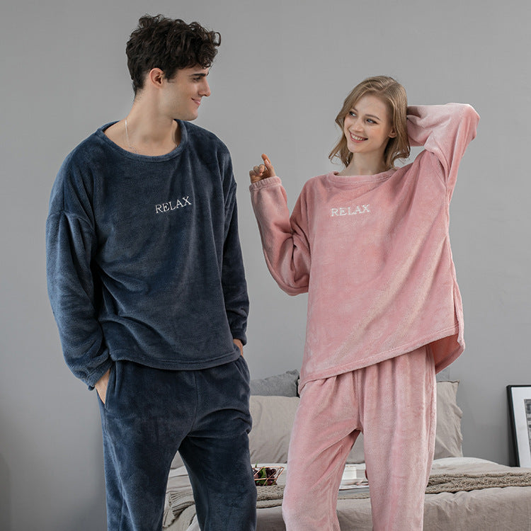 Flannel Pajama Sets for Couples - Winter Sleepwear