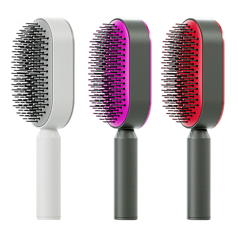 One-key Cleaning Hair Loss Airbag Massage Scalp Comb Anti-Static Hairbrush Self Cleaning Hair Brush For Women