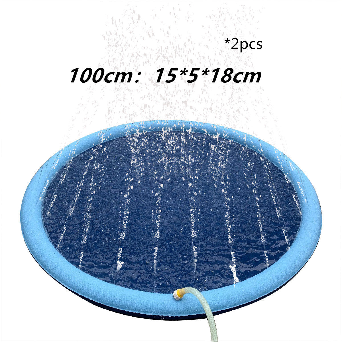 Splash Pad Fun Non Slip Outdoor Water Play Mat for Kids and Pet Dogs Perfect for Summer Backyard Fun