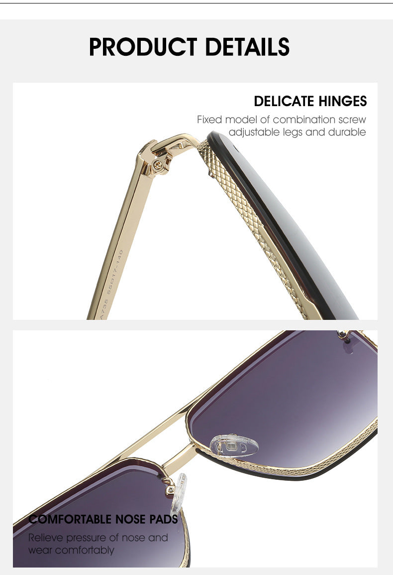 Everyday Elegance Men Casual Fashion Metal Frame Sun Glasses for Timeless Style