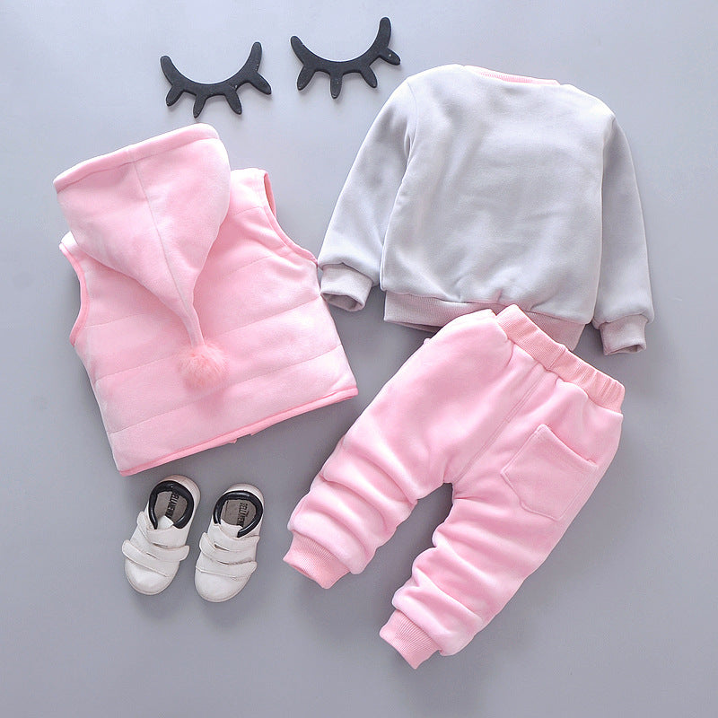 Enchanting Sika Deer Delight Kids Three Piece Fashion Set