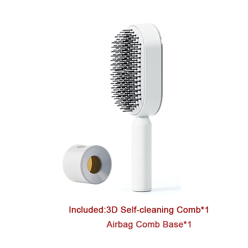 One-key Cleaning Hair Loss Airbag Massage Scalp Comb Anti-Static Hairbrush Self Cleaning Hair Brush For Women