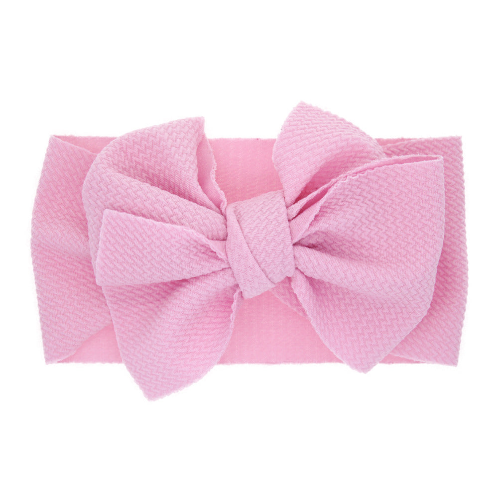 Adorable Elegance Newborn Baby Solid Colored Bow Headband for Timeless Cuteness