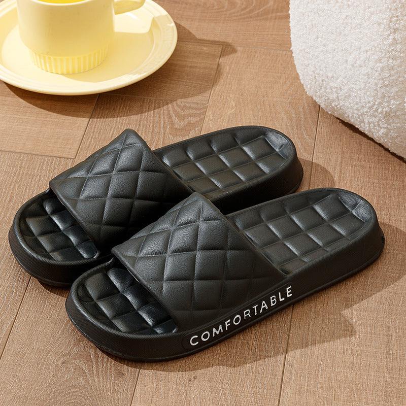 Plaid Comfort Silent Soft Sole Home Slippers for Men and Women Perfect for Summer Baths