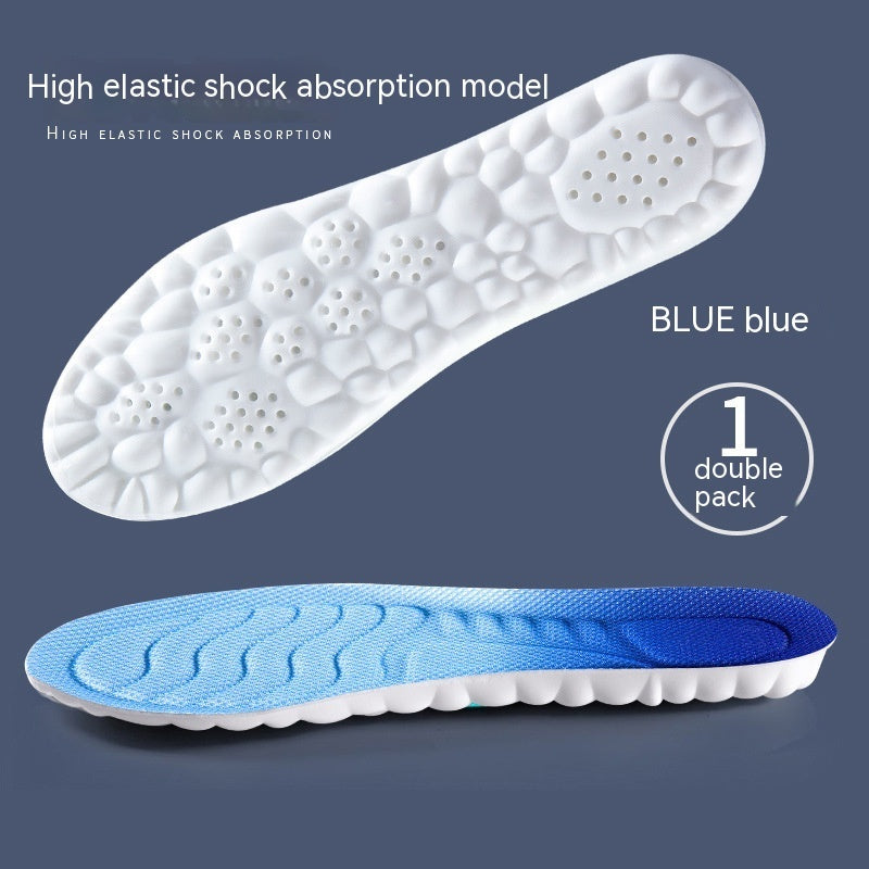 Elevate Your Comfort 4D Cloud Technology PU Massage Instep Insoles with High Elastic Shock Absorption