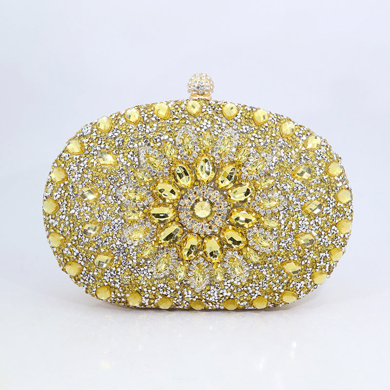 Sunflower Radiance New Diamond Evening Bag for Women Cheongsam Formal Dress