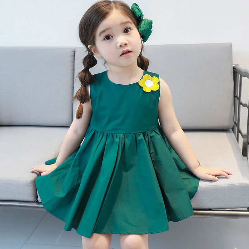 Western Style Baby Cotton Dress Children Princess