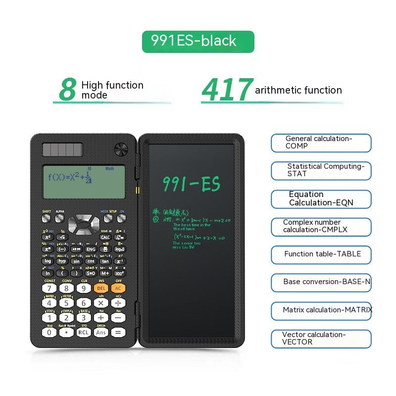 Versatile Innovation 2 in 1 Foldable Scientific Calculator with Handwriting Tablet and Learning Function Ideal for Desk or On the Go Use