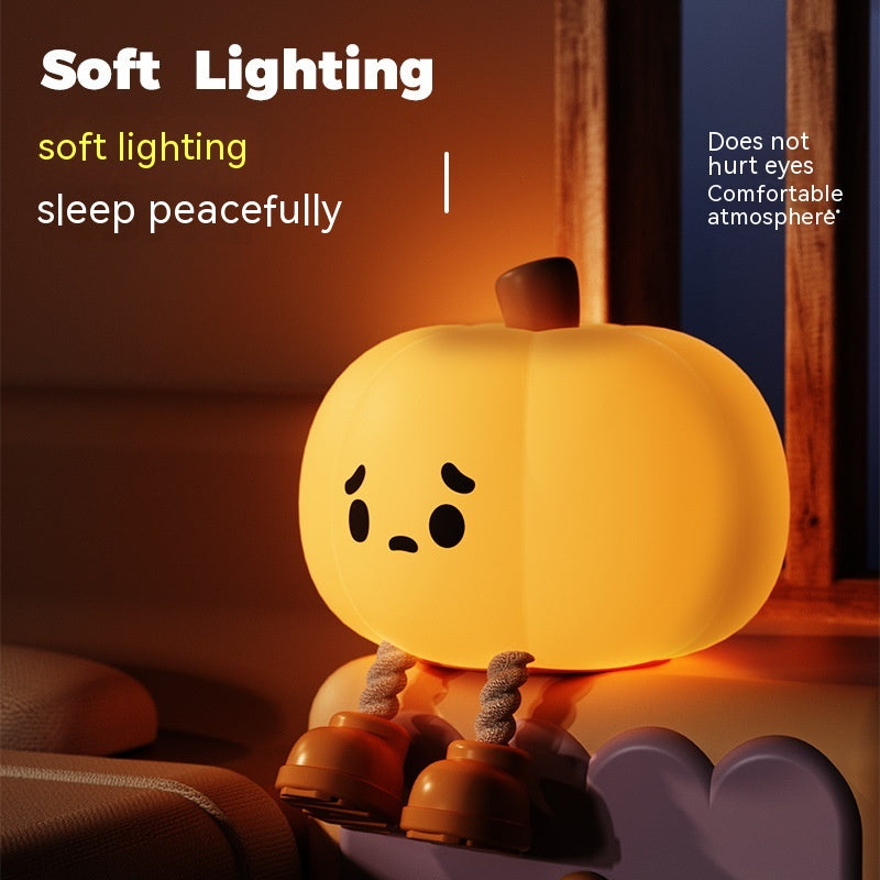 Cute Pear-Shaped Silicone Night Light - Rechargeable and Dimmable