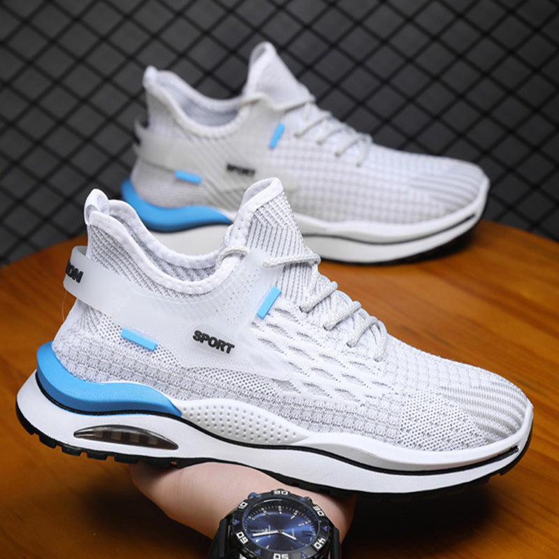 Plaid Mesh Sneakers Men Lightweight and Breathable Casual Sports Shoes