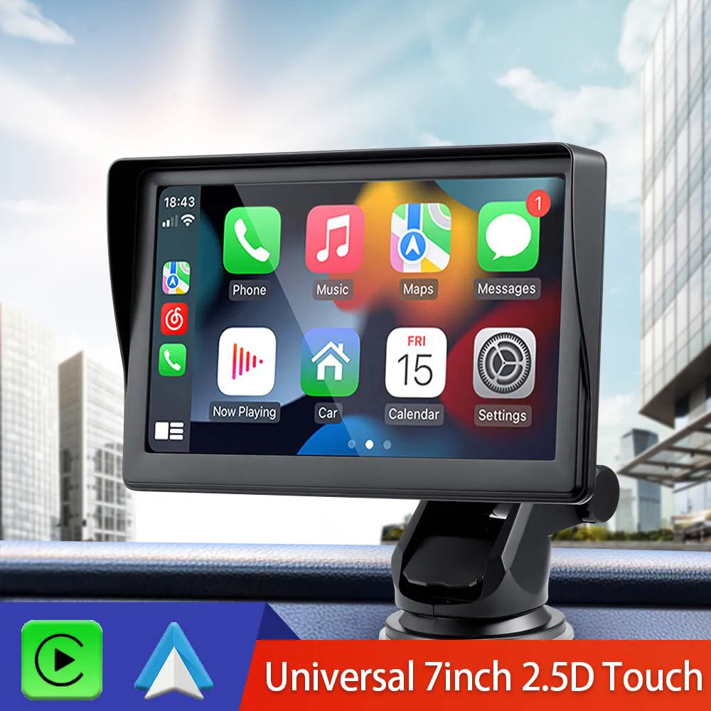 Universal 7inch Car Radio Multimedia Video Player Wireless Carplay And Wireless Android Auto Touch Screen For Nissan Toyota Car