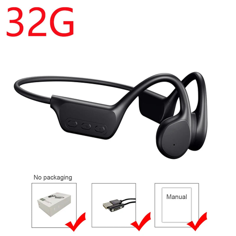 IPX8 Waterproof Bone Conduction Bluetooth Earphones for Swimming