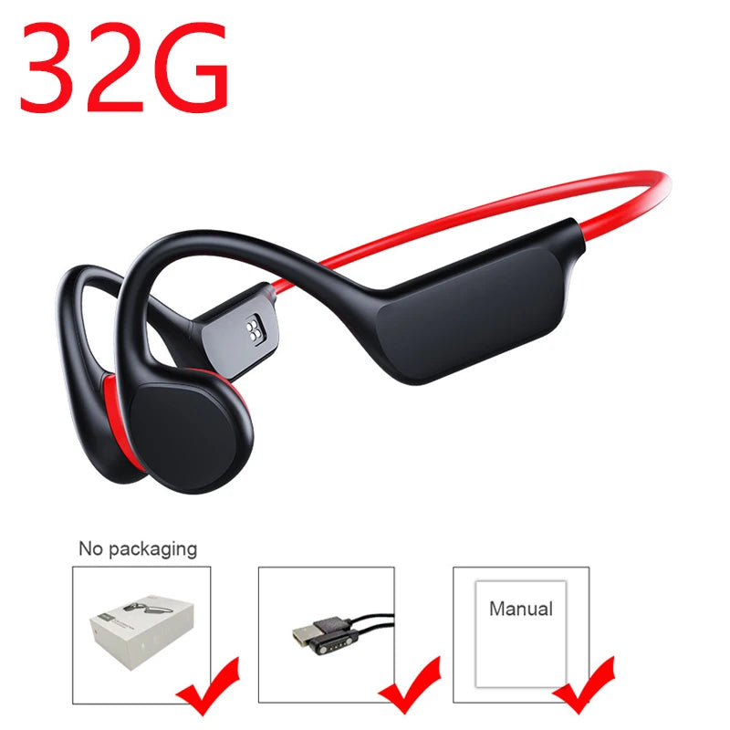 IPX8 Waterproof Bone Conduction Bluetooth Earphones for Swimming